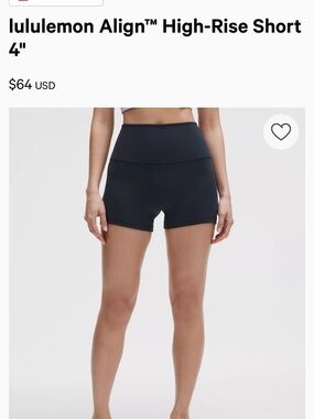 lululemon athletica Align High-Rise 6” Short — Navy size 4